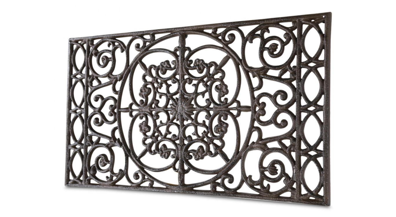 Paillasson rectangulaire fonte marron 66.5x37.5x2cm