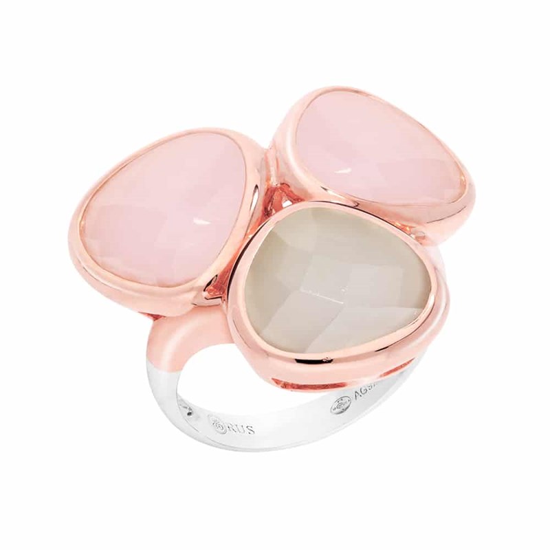 Bague Argent Rose évasion Rose Gris