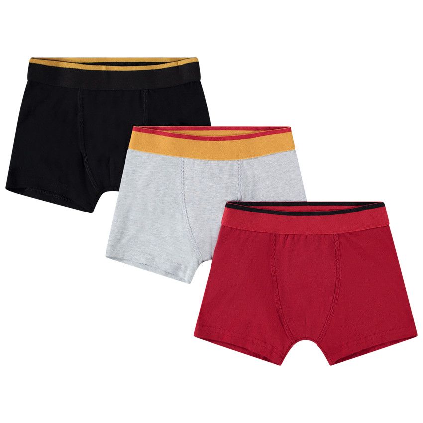 Lot de 3 boxers print logos héros DC Comics Warner pour garçon - Rouge