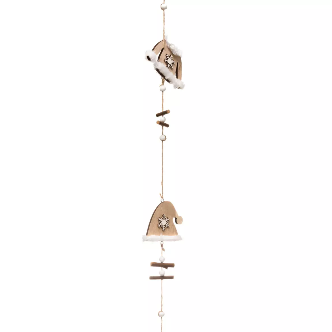 Guirlande déco en bois (1,5 m) Bonnets et manteaux Naturel