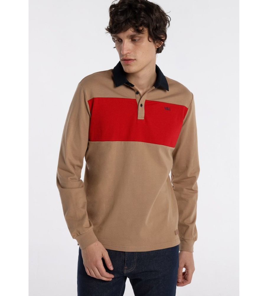 Victorio & Lucchino, Polo de manga comprida V&L 131663 Marrom