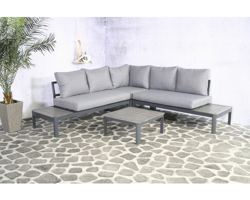 Loungeset tuin lounge lounge zitgroep Leroy aluminium 5 zits 2 delig alu