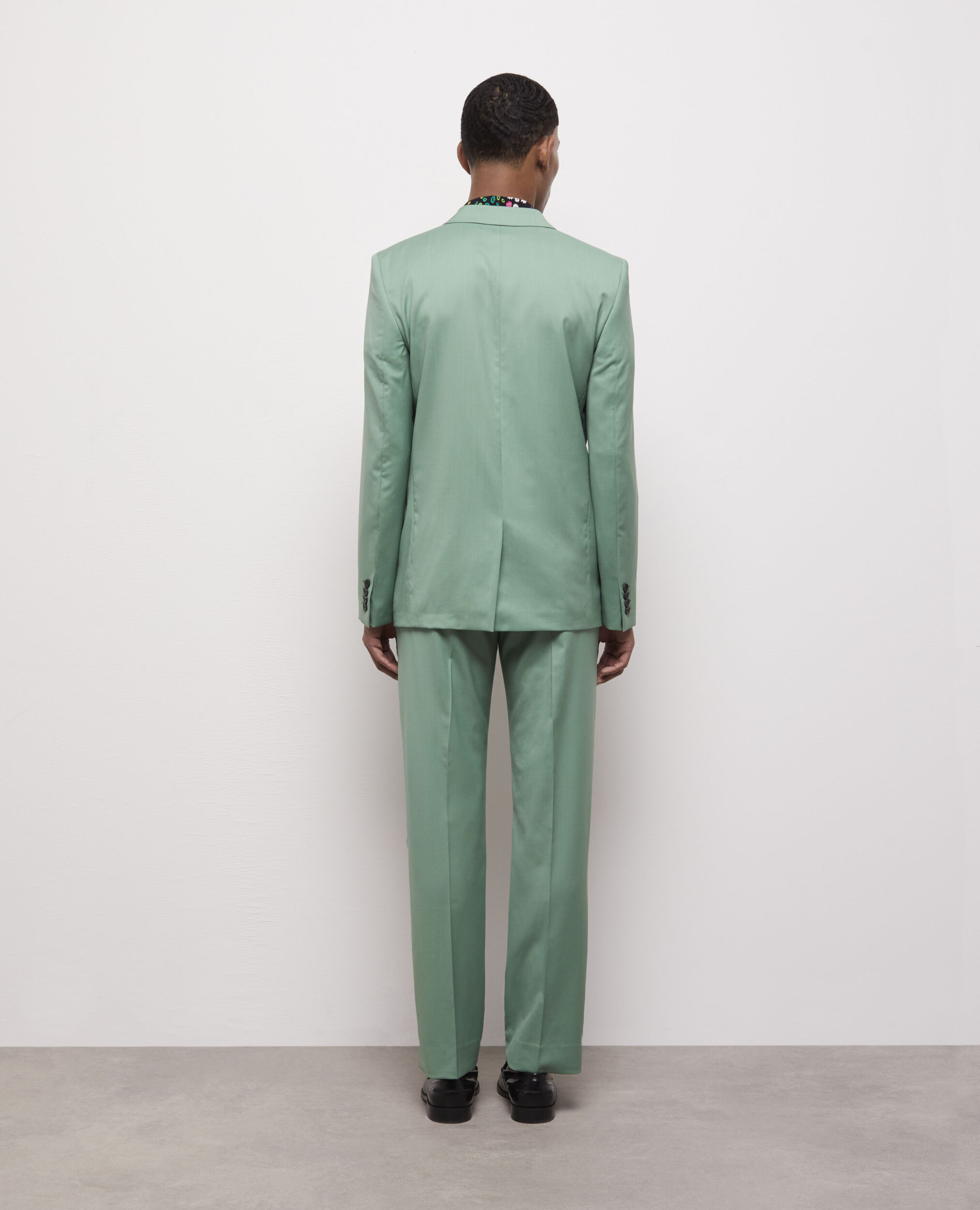 Veste de costume verte en laine