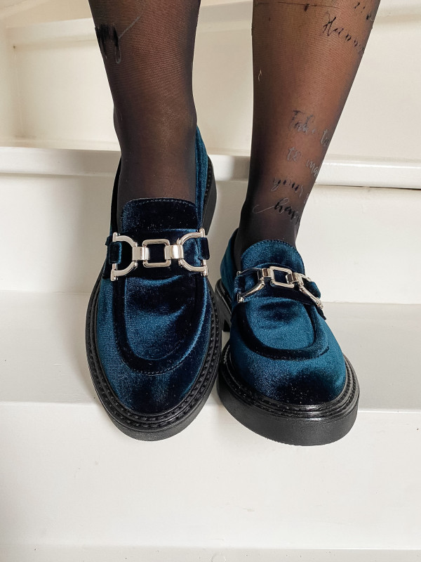 Semerdjian - Mocassins M303M23 Velluto Petrol