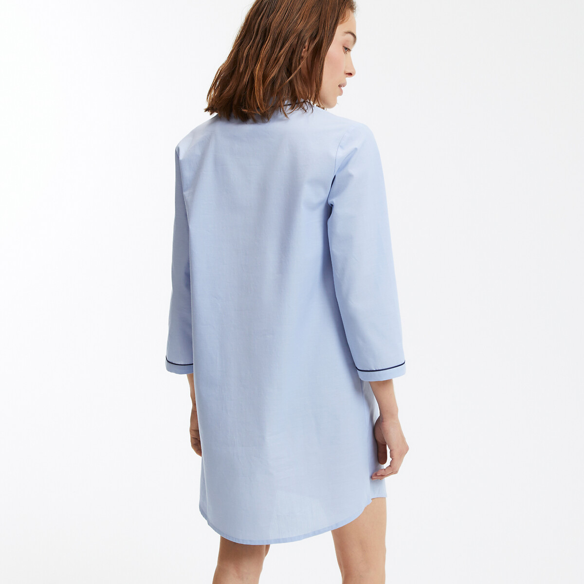 COLEÇÕES LA REDOUTE<br>Camisola de algodão com efeito chambray