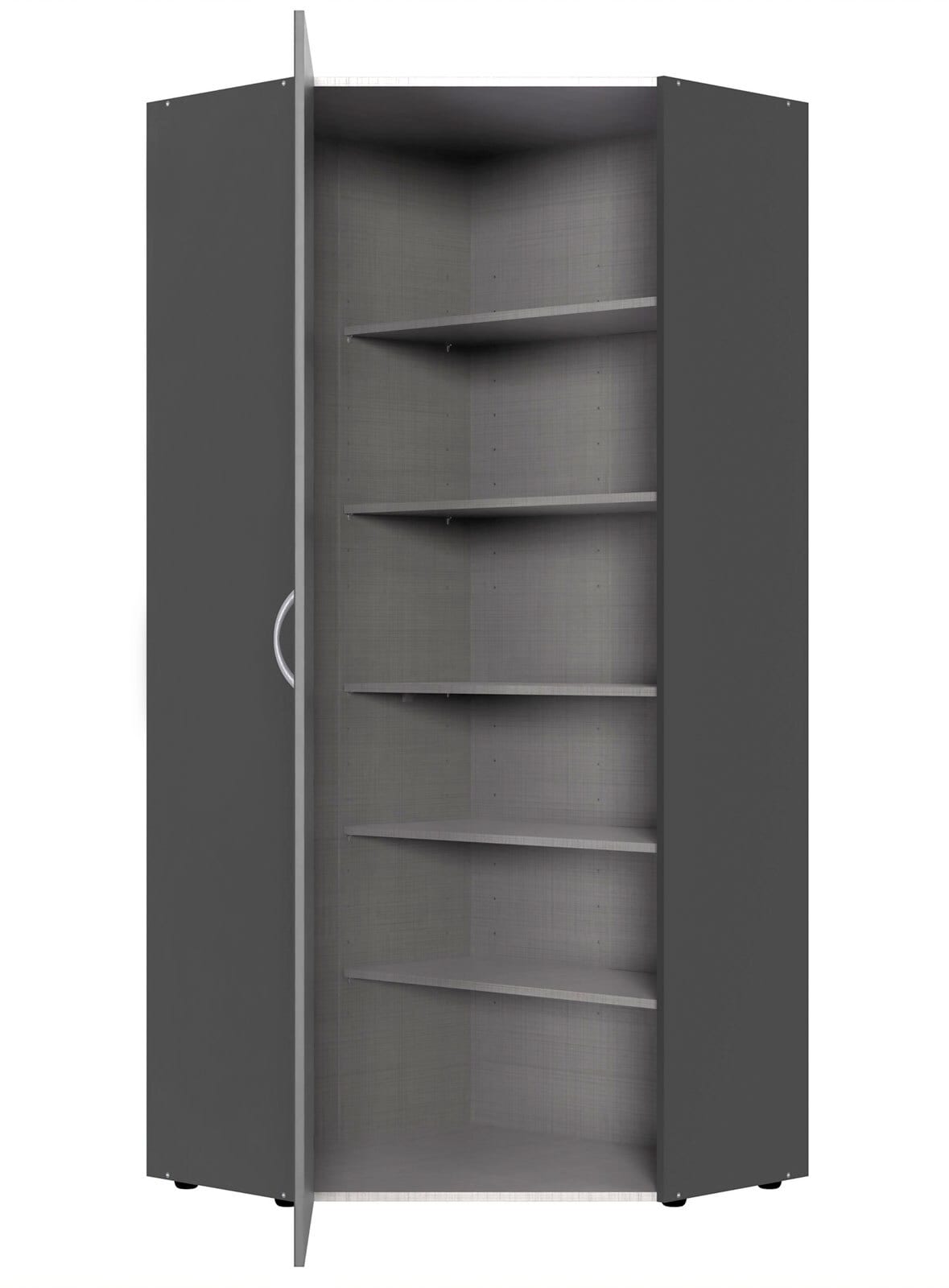 Eckkleiderschrank Multiraumkonzept 80x185x80 cm grau