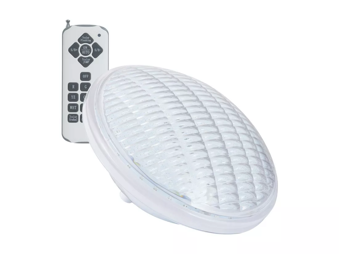 Ampoule LED Piscine Submersible PAR56 RGB 12V AC 18W IP68 RGB avec télécommande