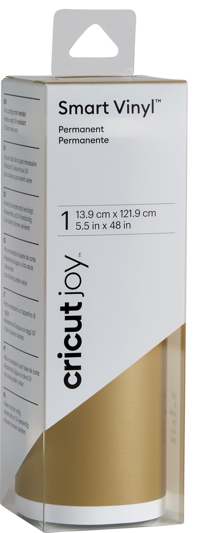 Cricut Joy Smart Vinyl rulle 14x122 cm (guld)