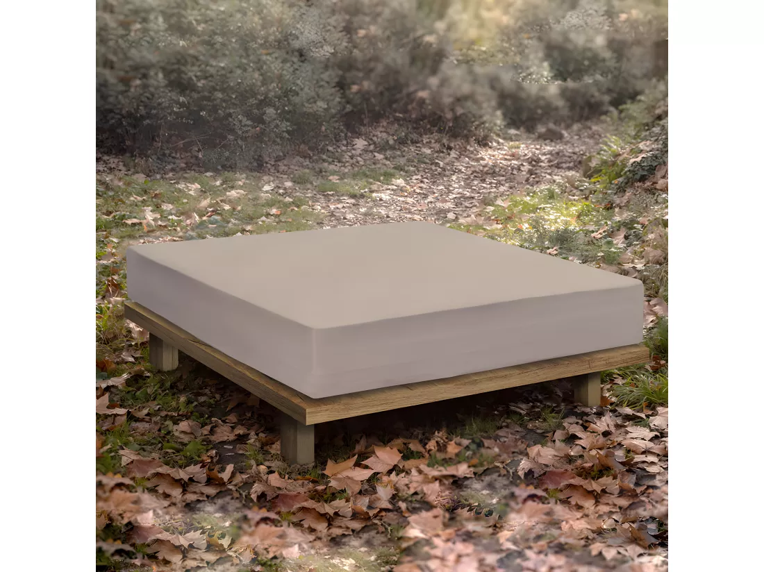 BELLECOUR LITERIE | Alèse B-SENSIBLE Taupe 160x200 cm | Impermeable & Anti-acariens
