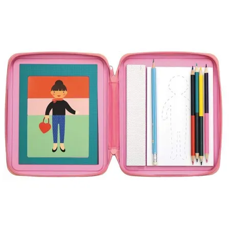 Petit Collage Design & Draw Activity Kit Fashionista