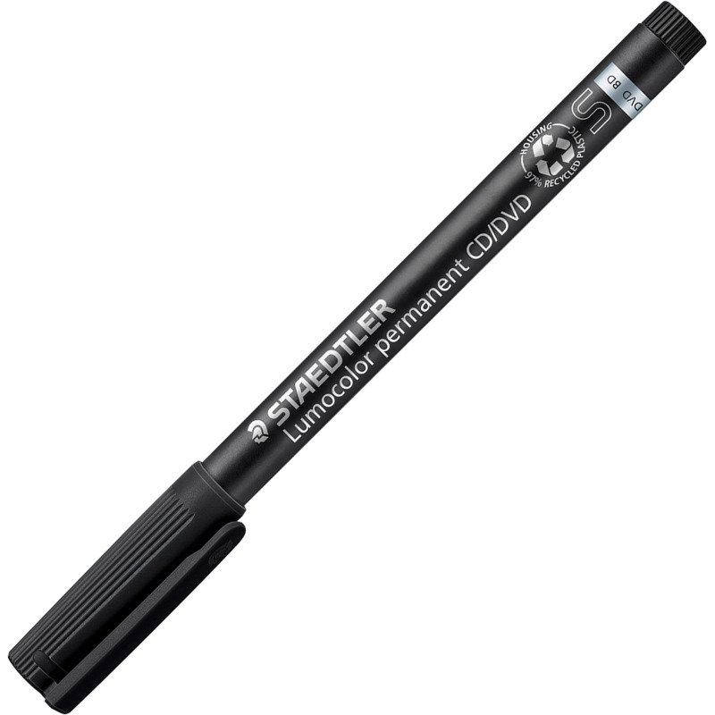 Feutre permanent Staedtler Lumocolor 310 CD/DVD à capuchon pointe 0,4 mm noir