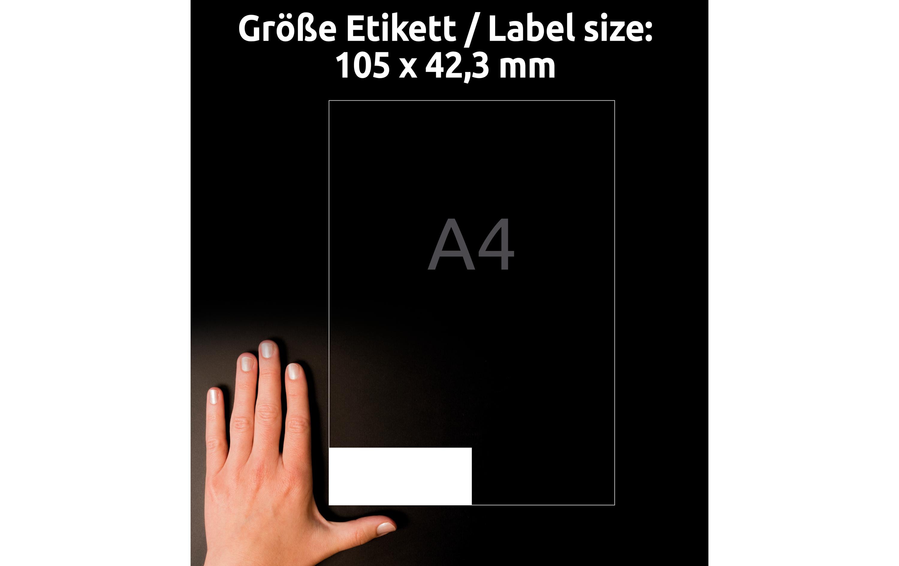 Universal-Etiketten 6136, 105 x 42.3 mm, 30 BlattPermanent haftende Etiketten