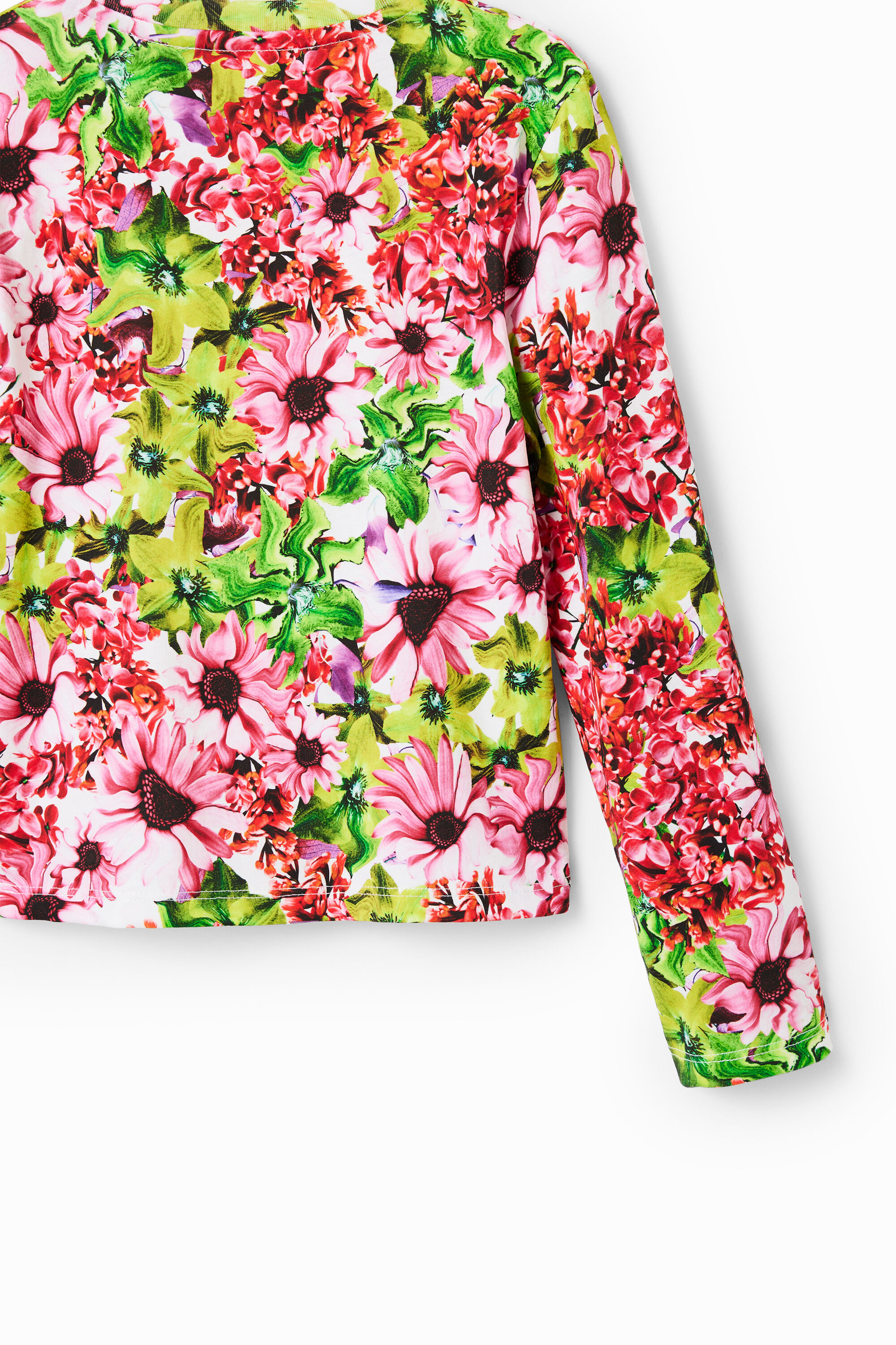 T-shirt fleurie multicolore