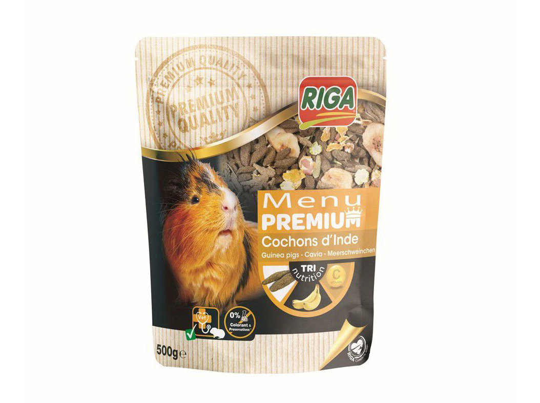 MENU PREMIUM RIGA PORQUINHOS DA ÍNDIA 500G