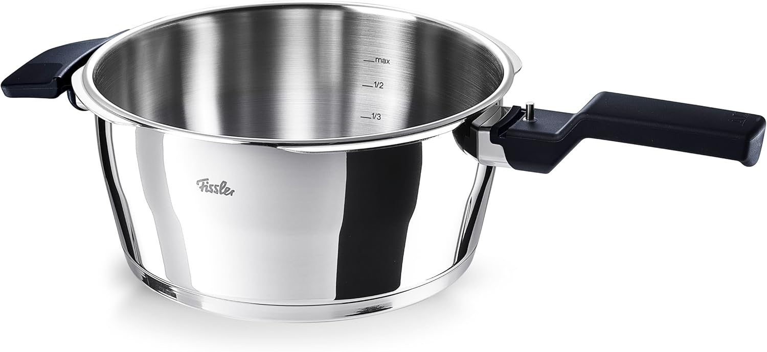 Fissler Vitaquick/Schnellkochtopf (4,5 L, Ø 22 cm) Edelstahl-Dampfkochtopf, 2-Garstufen, Made in Germany - Induktion