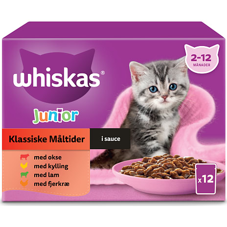 Vådfoder i sovs m. okse, kylling, lam og fjerkræ junior