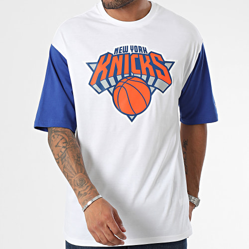 Tee Shirt NBA Color Insert New York Knicks 60424432 Blanc Bleu Roi