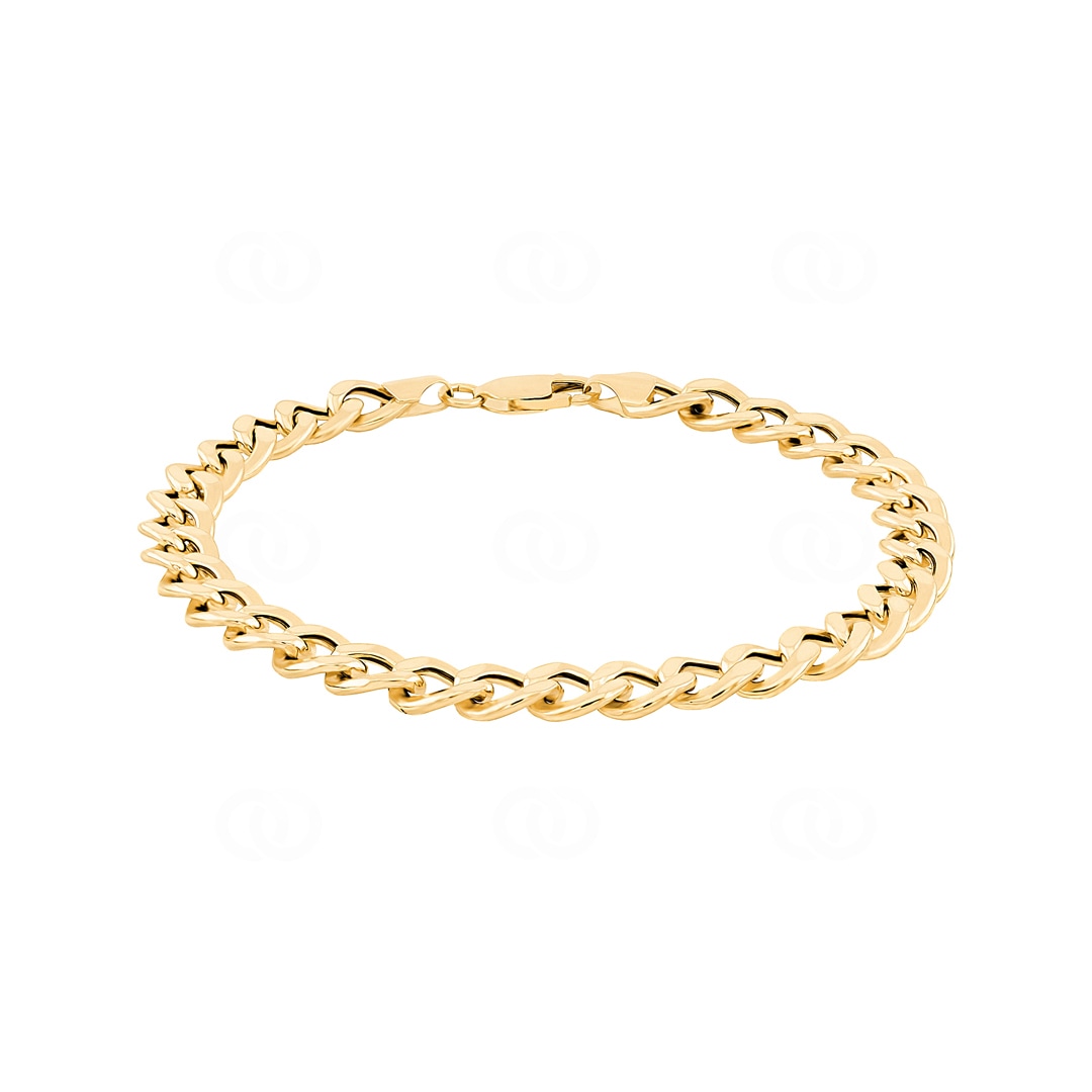7.4mm Panzerarmband 750/18 K Gelbgold halbmassiv