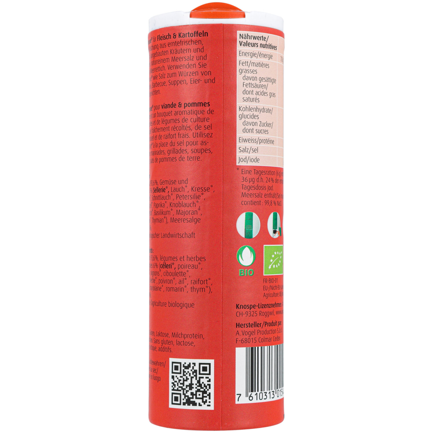 A.Vogel Bio HerbamareTrocomare Fleisch & Kartoffel Gewürz