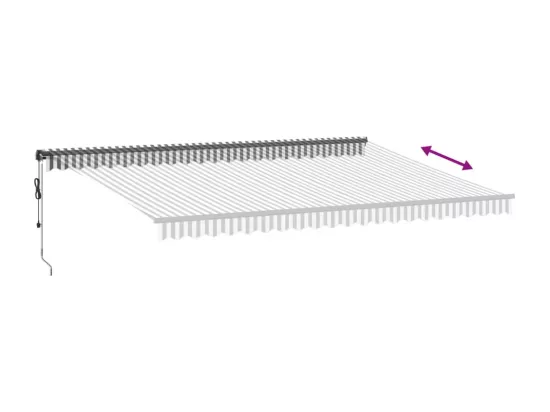 Auvent rétractable automatique avec LED anthracite et blanc