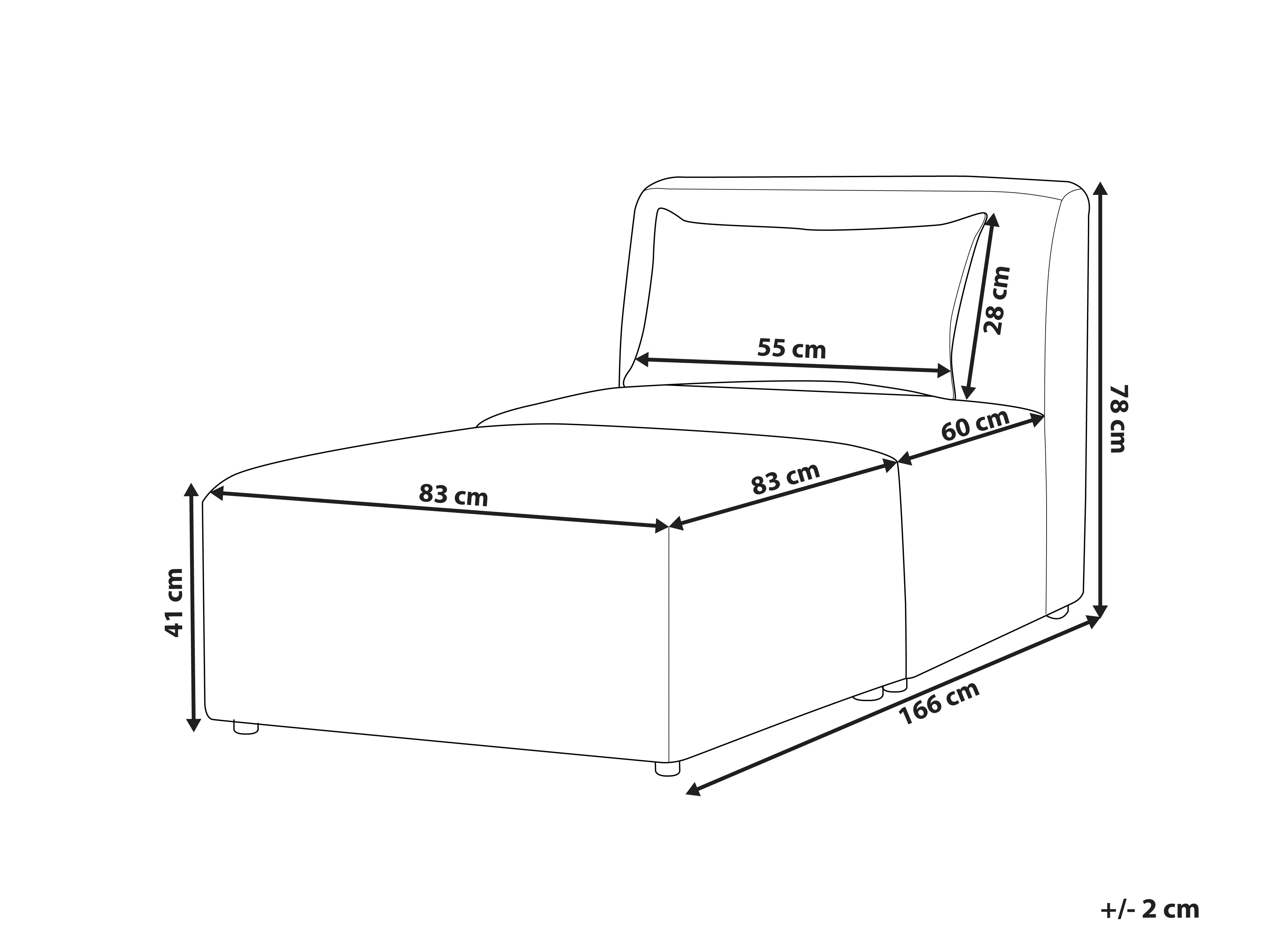 Chaise longue LEMVIG Corduroy Lichtbeige