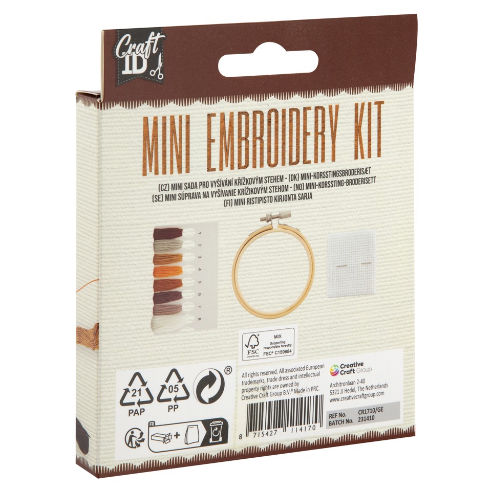 Craft ID - Mini broderikit - sommerfugl