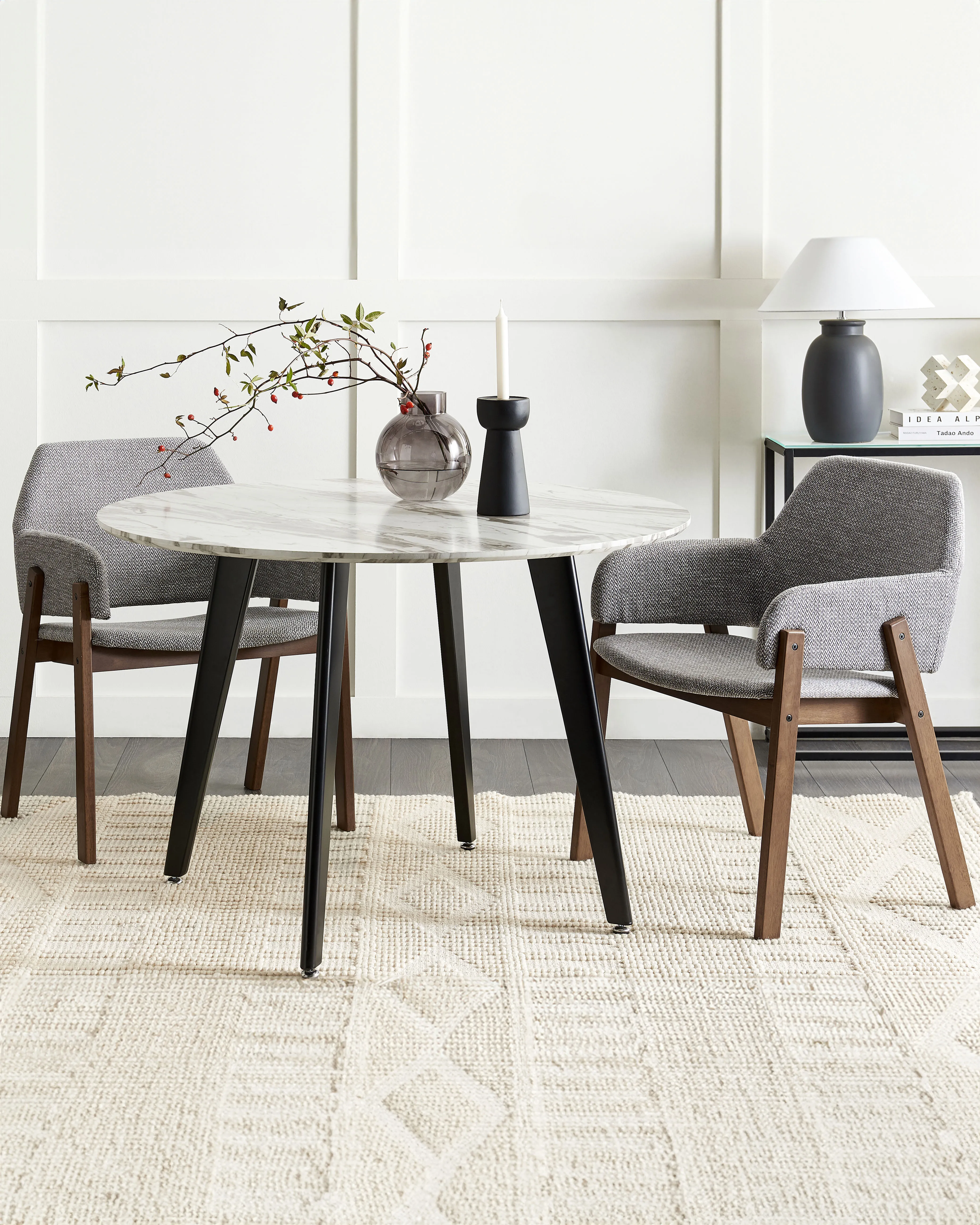 Set van 2 eetkamerstoelen ALBION Grijs