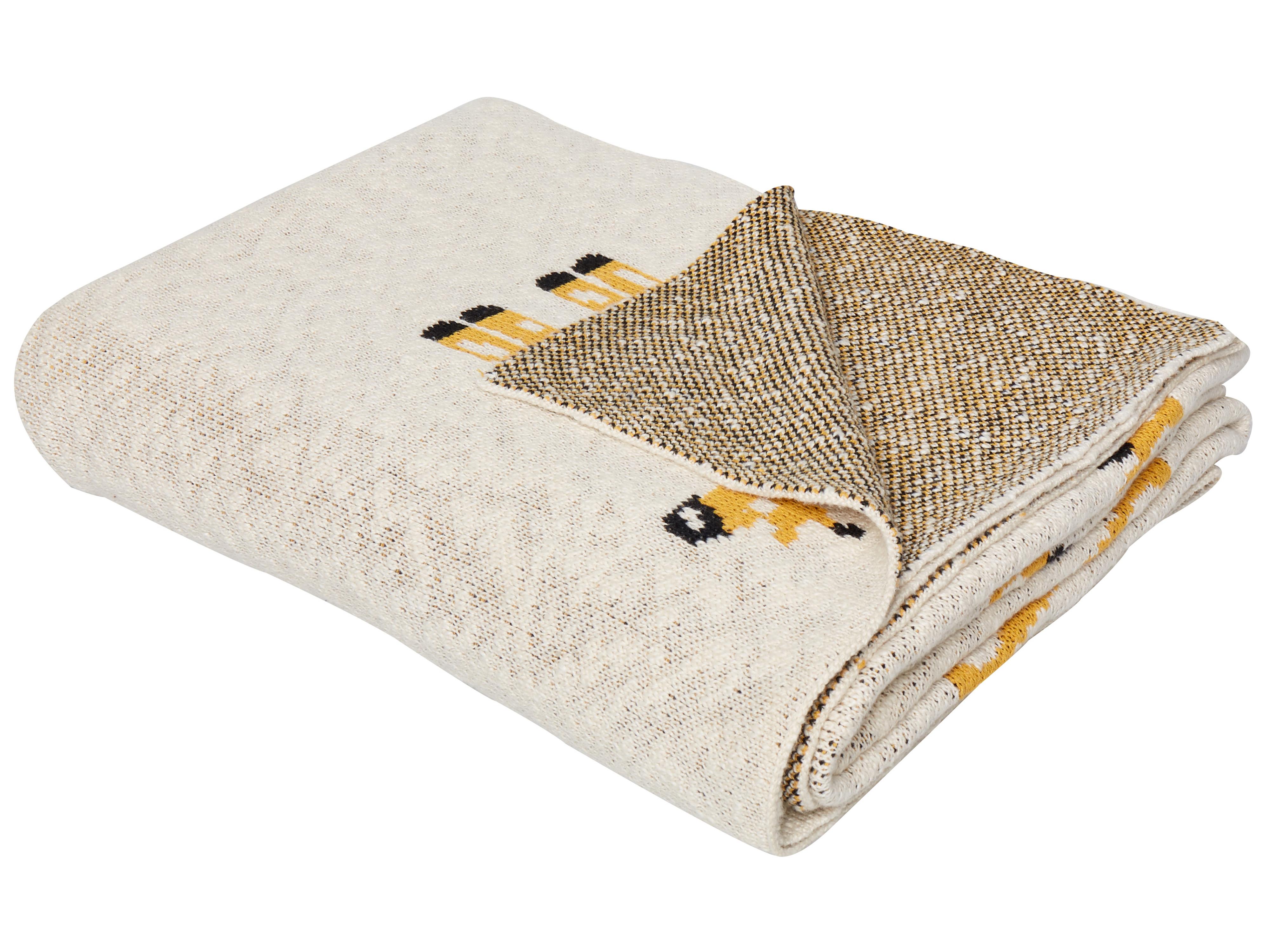 Plaid CHILARI Katoen 130 x 170 cm Beige