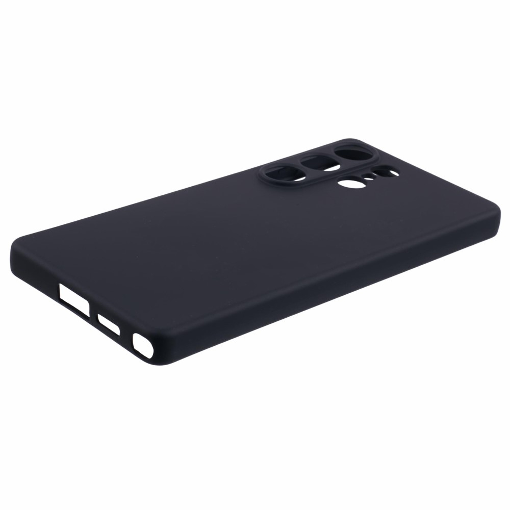 Samsung Galaxy S25 Ultra Gummi Case Hülle mit Kameraschutz - Schwarz (Matt)