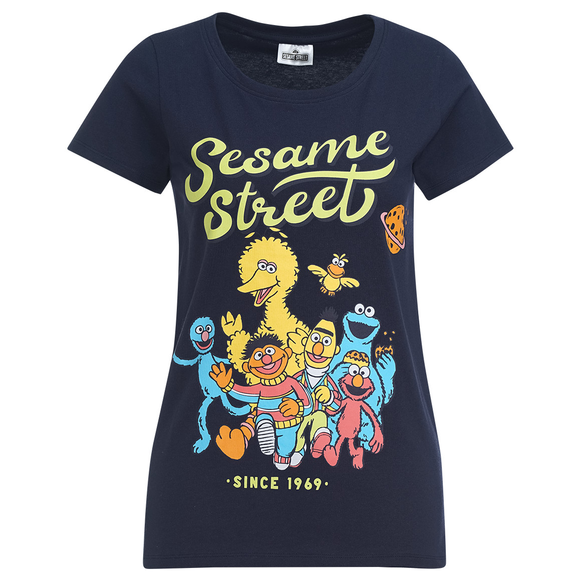 Gina Sesamstraße T-Shirt mit Print dunkelblau