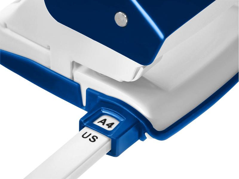 Leitz Locher NeXXt Metall, 30 Blatt, Blau Schwarz, mit Anschlagschiene, Loch 5.5 mm Durchmesser