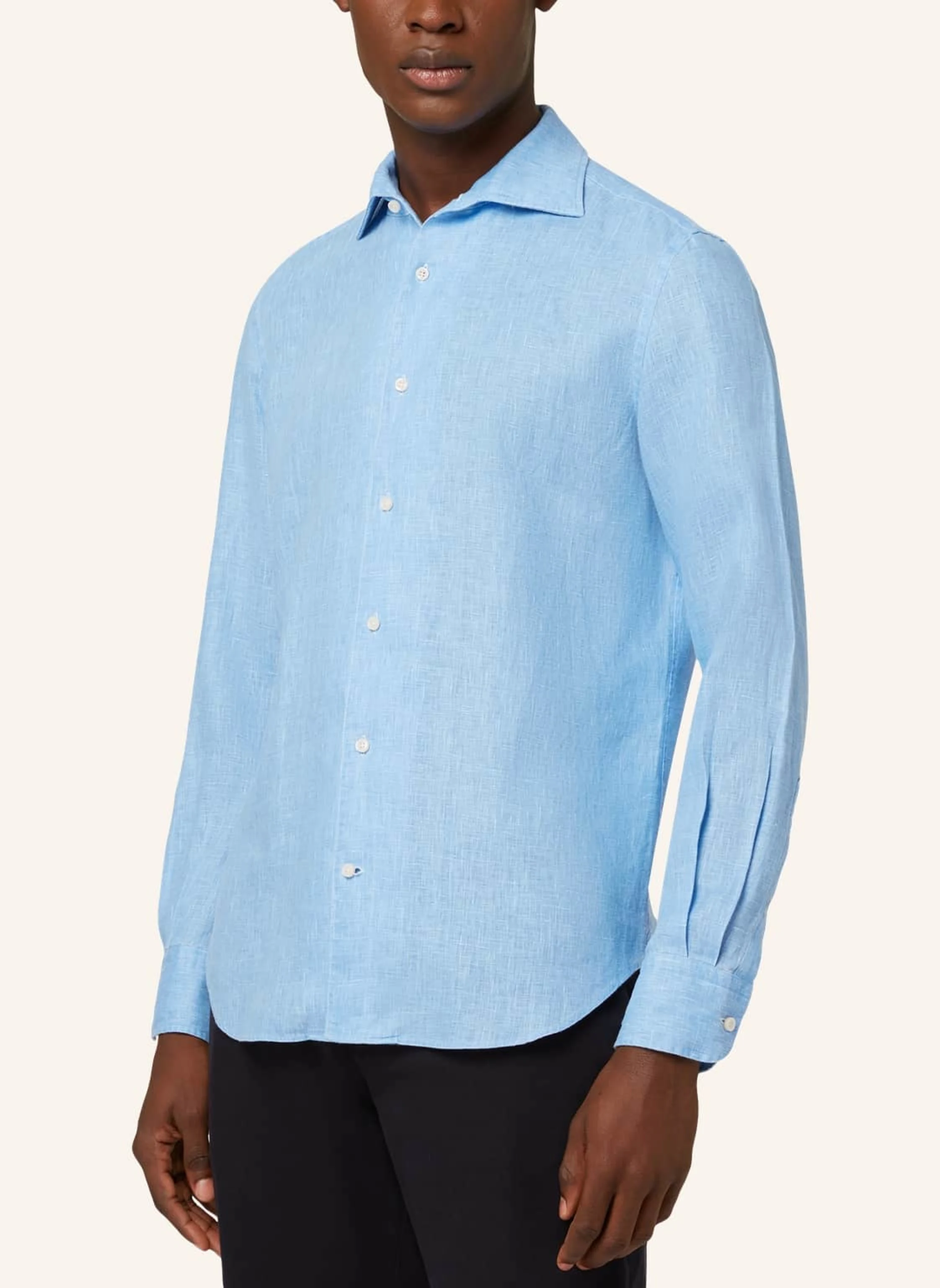 BOGGI MILANO Leinenhemd Regular Fit
