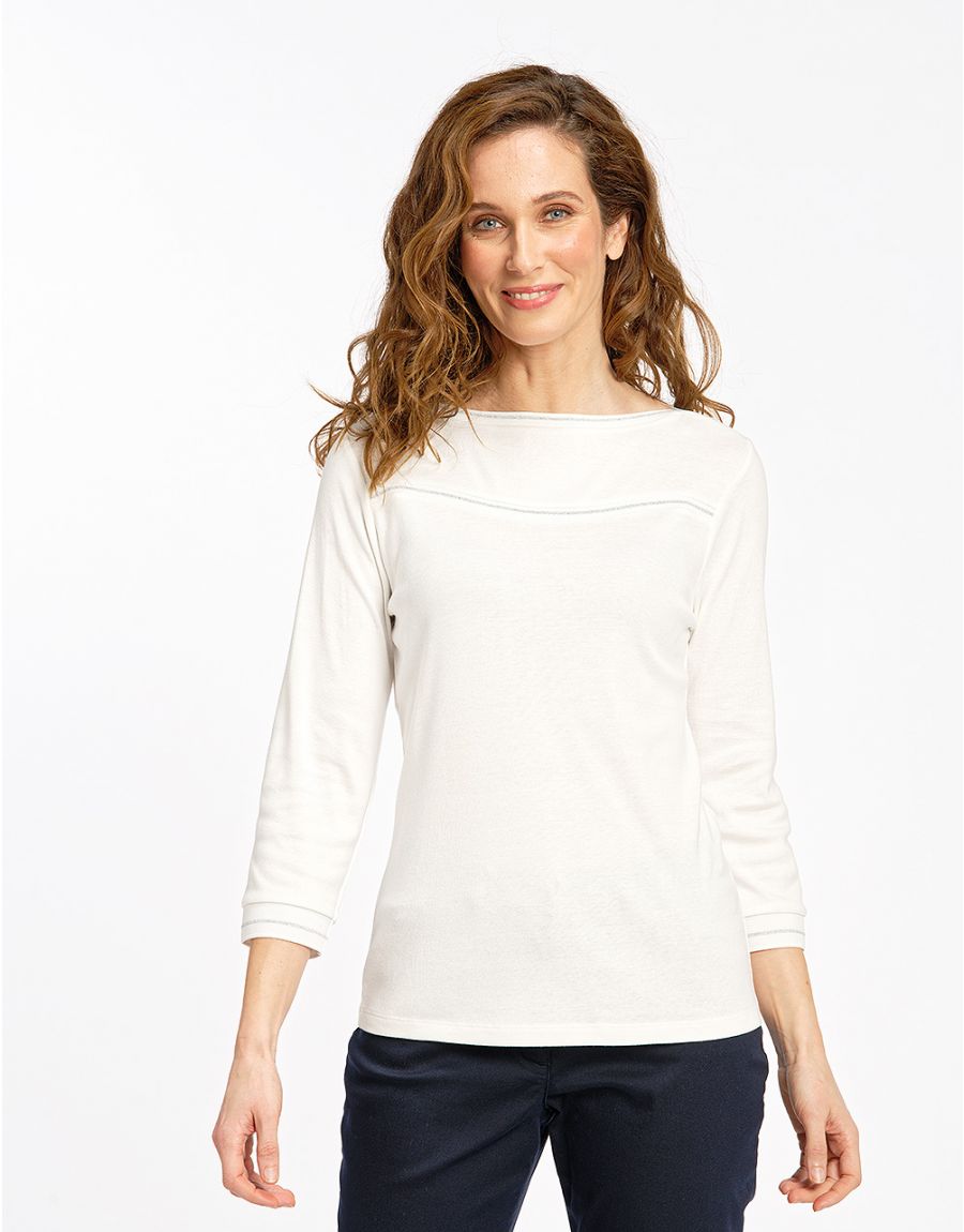 T-shirt blanc coton modal