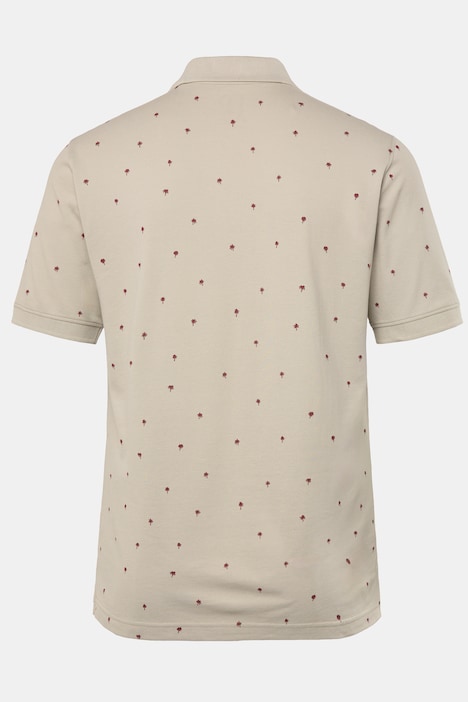 Poloshirt, Halbarm, Piqué, Minimal Print, bis 8 XL