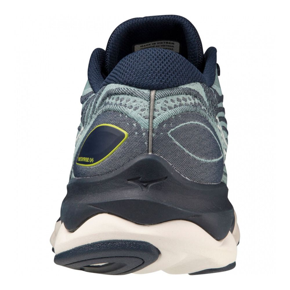 Mizuno WAVE SKYRISE 4 - Chaussures running Homme mineral blue/snow white/d.blues