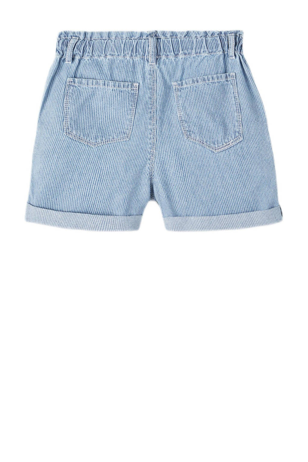 NAME IT gestreepte regular fit short NKFBELLA medium blue denim
