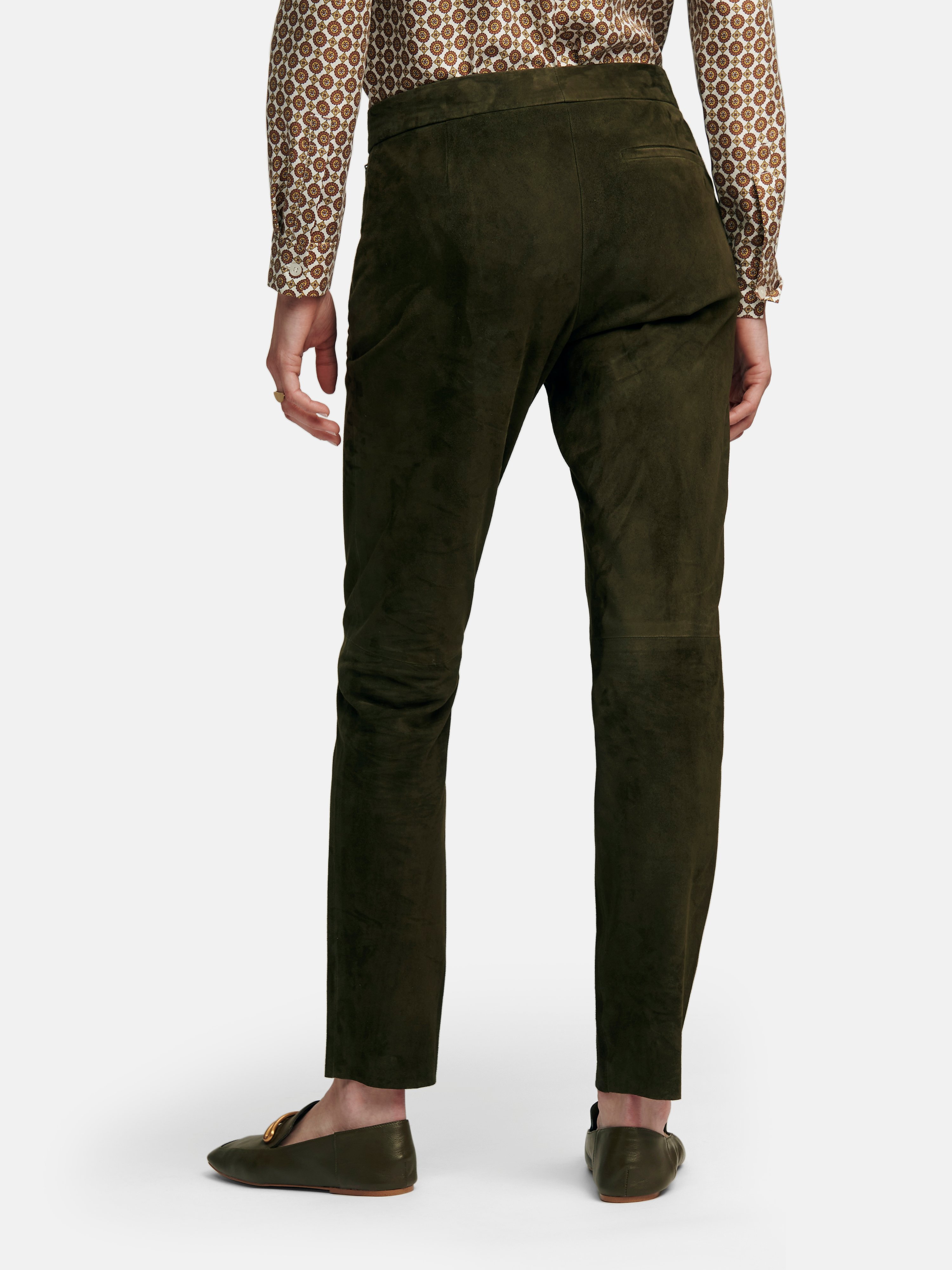Knöchellange Lederhose