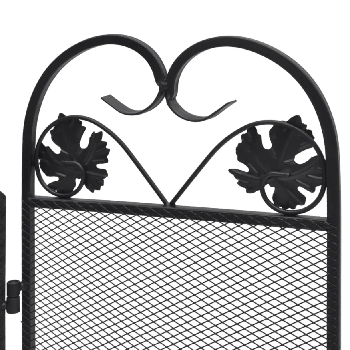 vidaXL Écran de cheminée Fer Noir