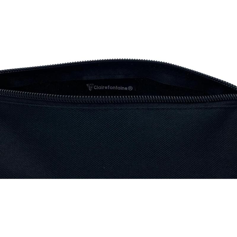 Trousse textile ronde Ø7 x 22 cm, noir
