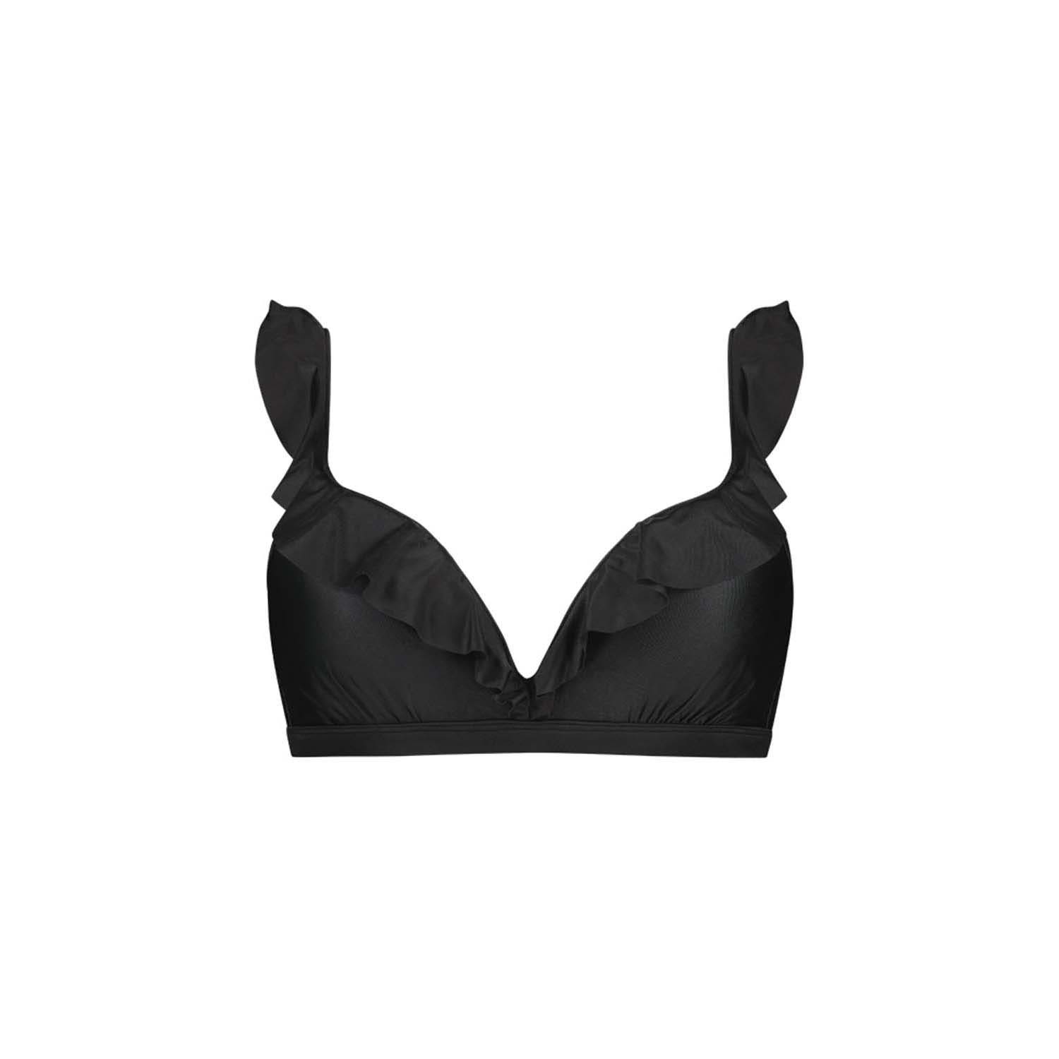Beachlife  Black Embroidery Padded Top