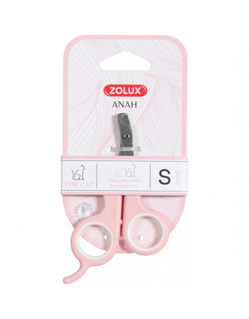 Zolux Anah Cat Nageltang - Kattennagelschaar - 0.8x7x10.5 cm Pink Wit For Small Cats S
