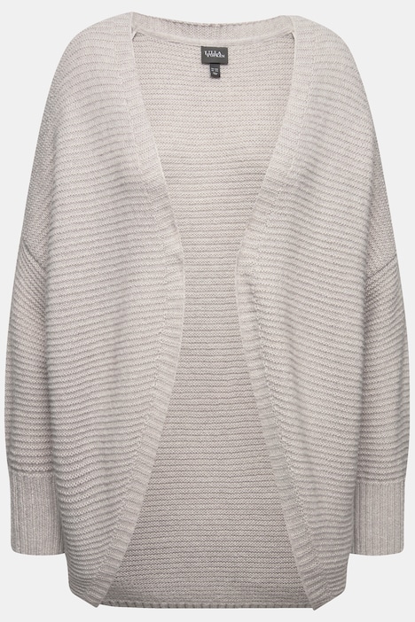 Strickjacke, Egg-Shape, Wollanteil, offene Form