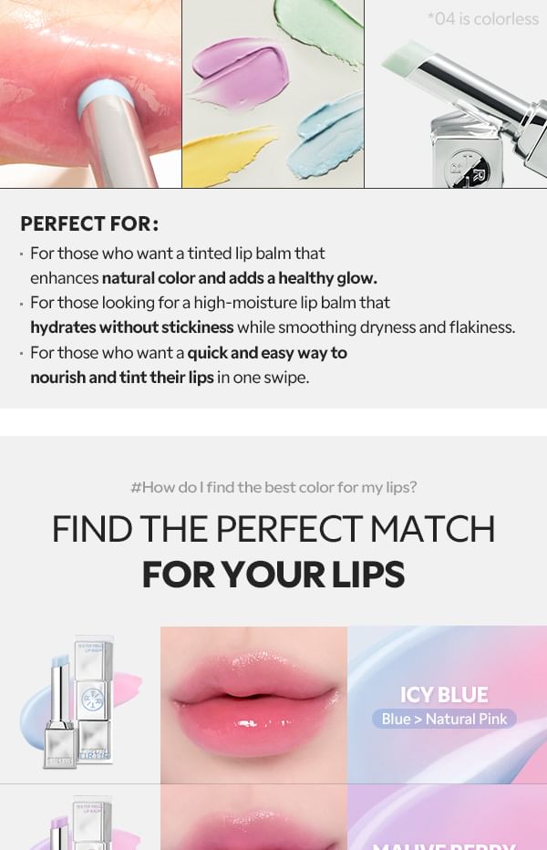 TIRTIR - Water Mellow Lip Balm - 4 kleuren