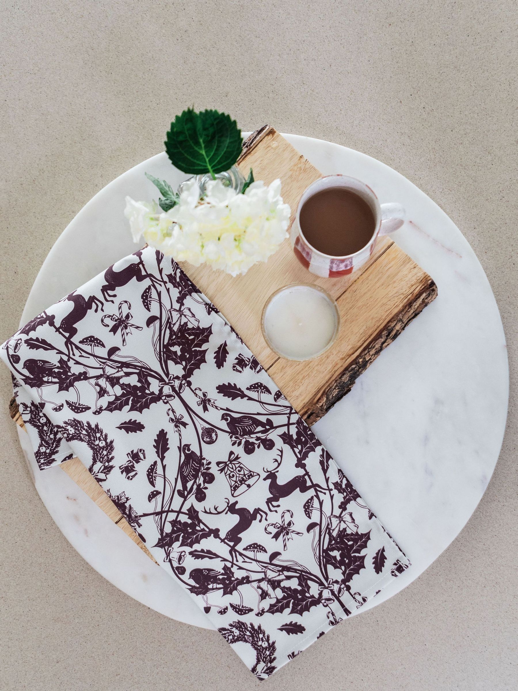 Avalon Home Stag & Wreath Tea Towel