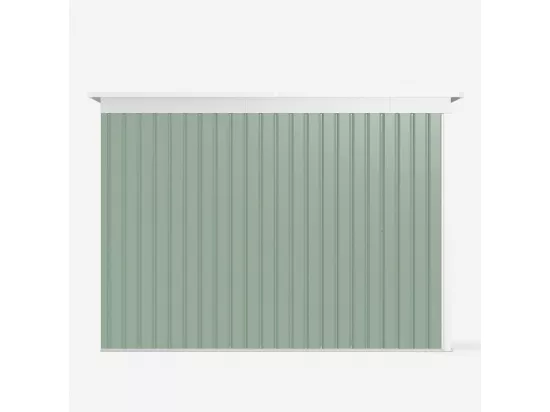 Abri de jardin tôle galvanisée verte outils 257X142x184cm MetalGreen