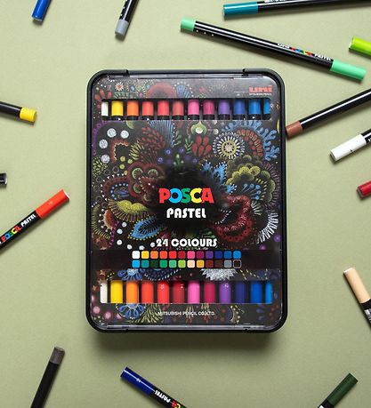 Posca Wachsmalstifte - 24 st. - Bunt