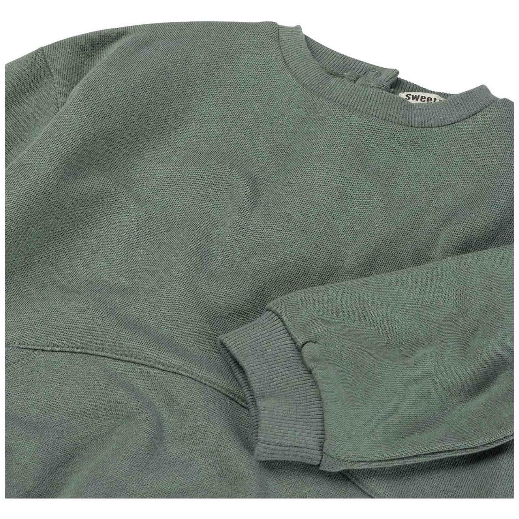 Sweet Petit baby sweater Cas lange mouwen effen groen