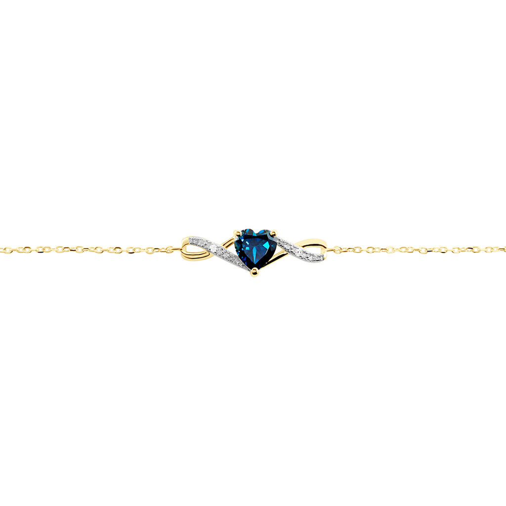Bracelet Clothilde Or Jaune Topaze Oxyde De Zirconium
