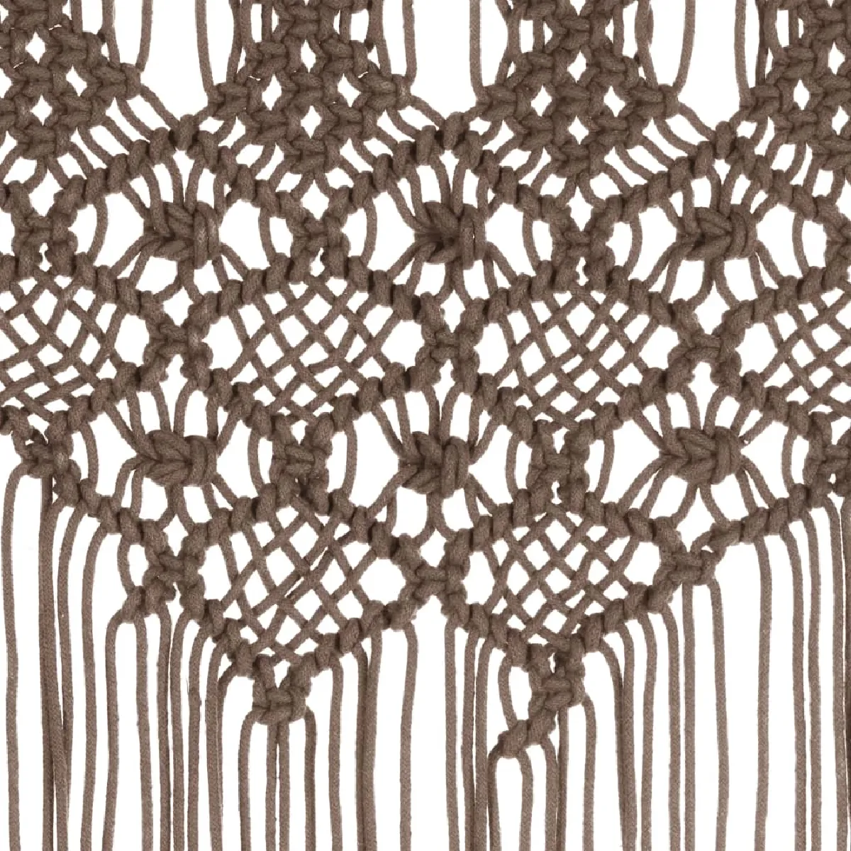 vidaXL Rideau macramé Taupe Coton