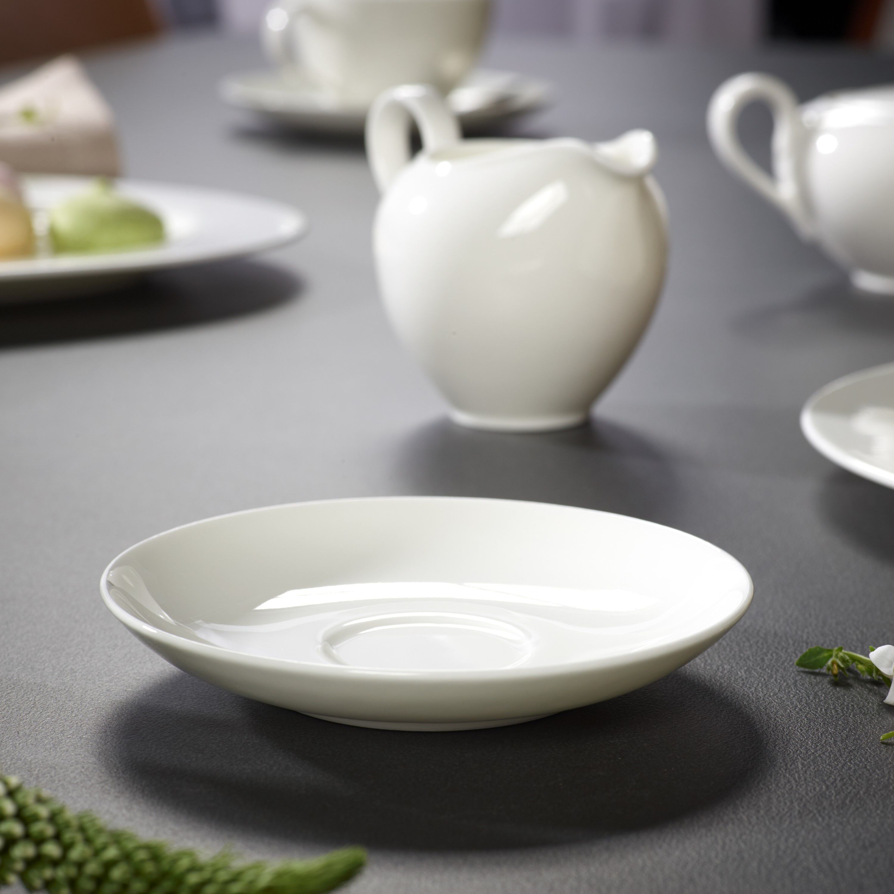 Anmut Espresso cup saucer White, 4.8'', Premium Bone Porcelain